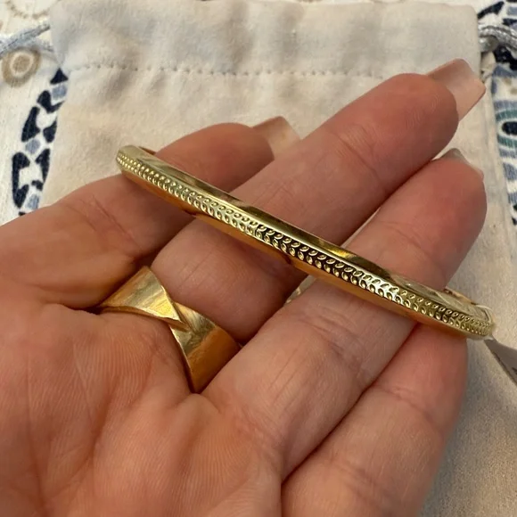 Kendra Scott Elton Gold Ivory Cuff Bracelet - Picture 8 of 10